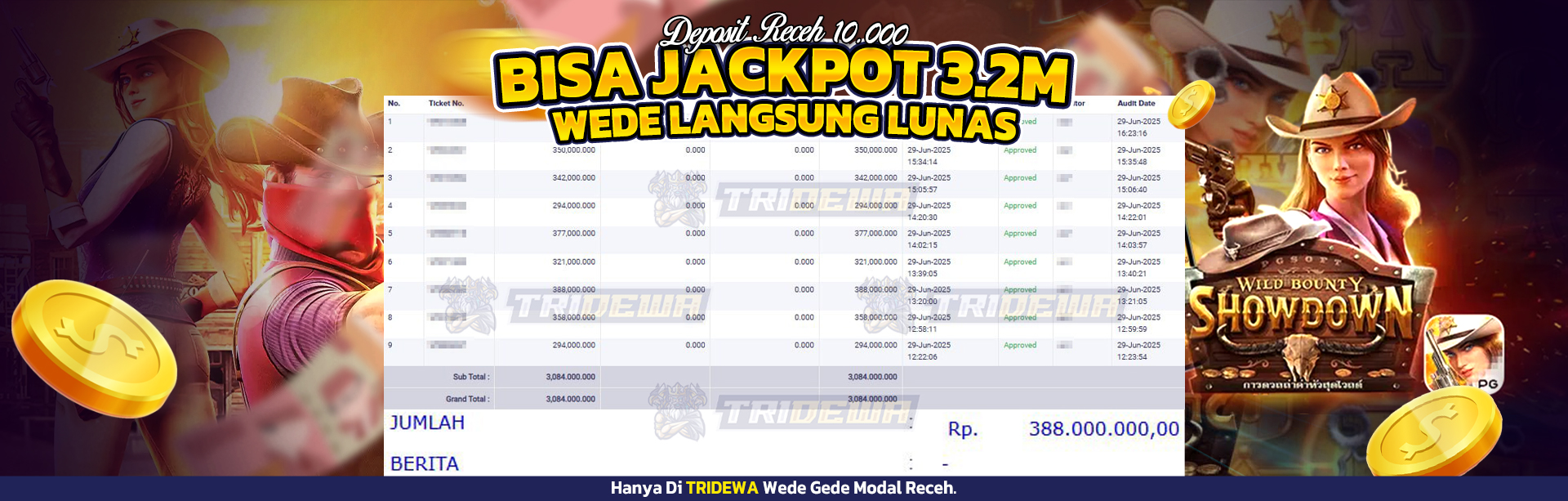 BUKTI MENANG TRIDEWA