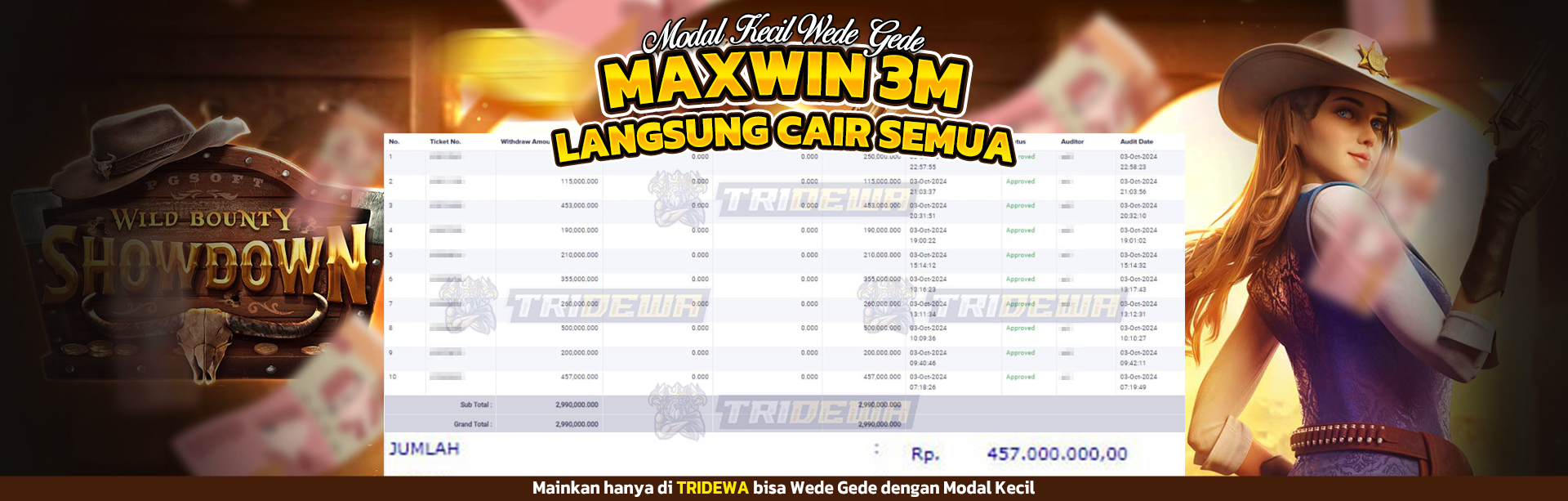 BUKTI MENANG TRIDEWA